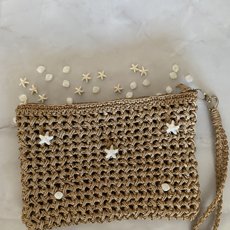 Hasır Clutch Çanta