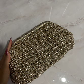 20CM ÖN SİPARİŞ GOLD HASIR ÇANTA
