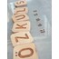Ahşap scrabble kapı süsü