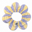 PawBow Flower Dog Collar (yellow grey stripe)