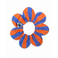 PawBow Flower Dog Collar (lilac orange stripe)