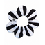 PawBow Flower Dog Collar (black and white stripe)