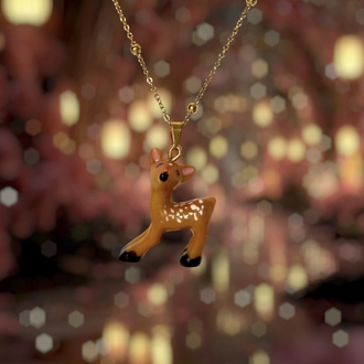 bambi el yapımı kolye 