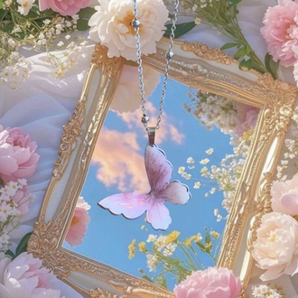 loving butterfly kolye