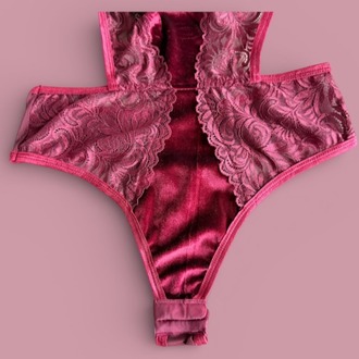 Destekli Bordo Bodysuit