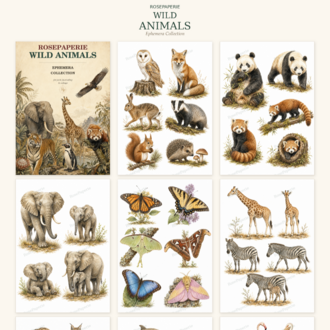 Wild Animals - Ephemera Book