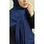 Zincir Desen Parlak Lacivert Jakar Şal