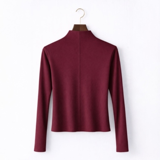 Bordo Çimalı %95 Pamuk Bluz (Oysho Kumaş)