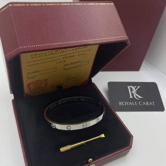 LOVE Silver Taşlı Cartier Kelepçe