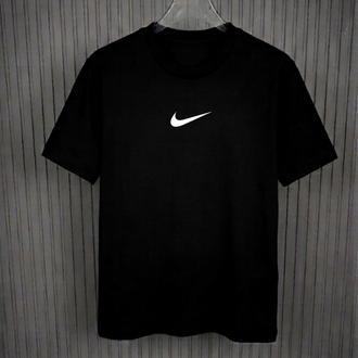Nike Arka Ve Ön Baskılı Siyah Tişört 