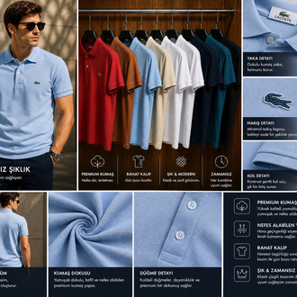LACOSTE Polo Yaka Premium Tişört