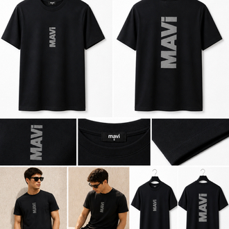 MAVİ Baskılı Premium Tişört