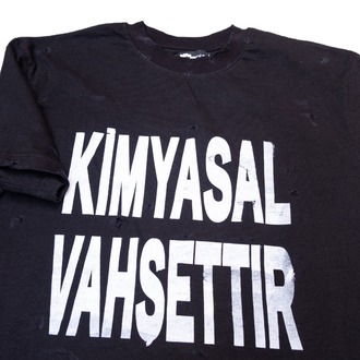 “Kimyasal Vahşettır” Distressed Black Tee