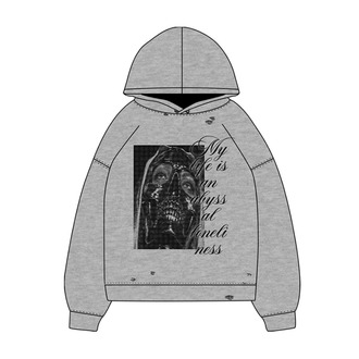 “Loneliness” Distressed Hoodie