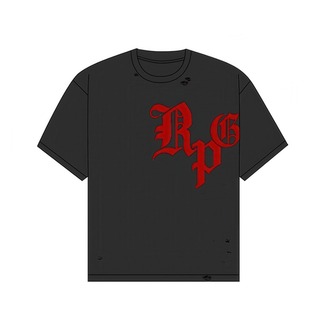  “Rpg” Distressed Black Tee