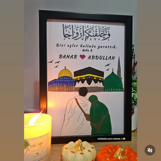 Kişiye Özel İsimli 3 Mescitli İslami Hobi Kiti