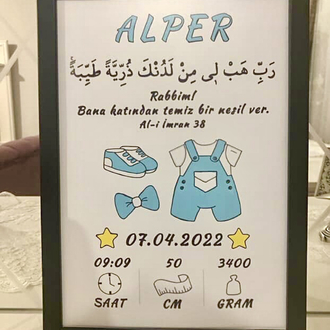 Kişiye Özel İslami Erkek Doğum Hobi Kiti