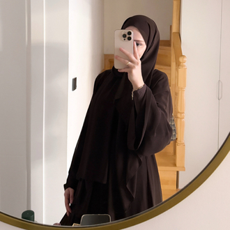 Noura Şallı Abaya Acı Kahve