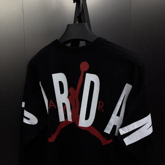 Jordan ‘GRAPHIC’ Oversize Uzun Kollu T-Shirt Siyah JD-818