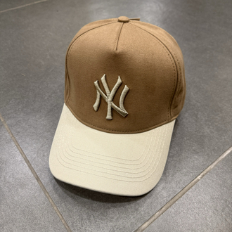 NY LOGO ŞAPKA KAHVE/BEJ