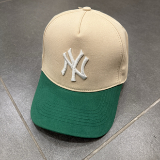 NY LOGO ŞAPKA KREM/YEŞİL