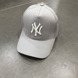NY LOGO ŞAPKA GRİ