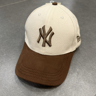 NY LOGO ŞAPKA KREM/KAHVE