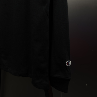Champion ‘LOGO’ Oversize Uzun Kollu T-Shirt Siyah CHP-817