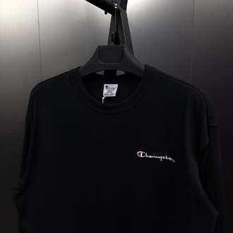 Champion ‘LOGO’ Oversize Uzun Kollu T-Shirt Siyah CHP-817