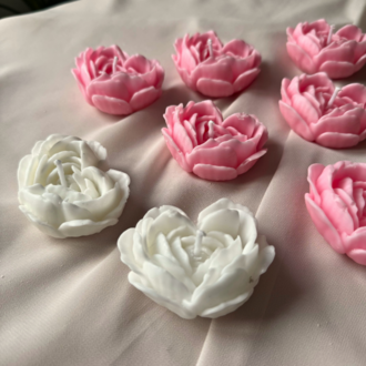 50 Adet - Kalp Gül Mum (Kutusuz)