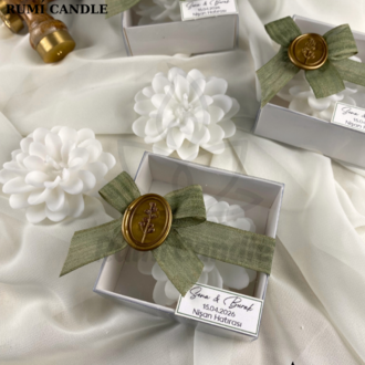 10 Adet - Kişiselleştirilebilir Lotus Mum - LOT101