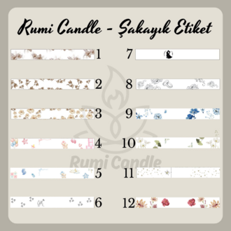 50 Adet - Kişiselleştirilebilir Şakayık Mum