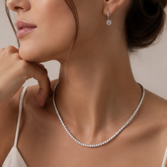 3mm Rhodium Su Yolu Kolye