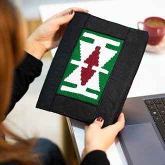 Kurtizi Motifli El Dokuması Kitap – Defter – Ajanda Kılıfı