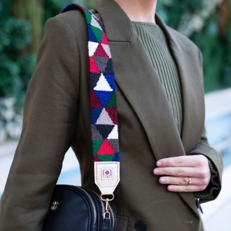 Geometrik Derleme Desen El Dokuması Kilim Askı