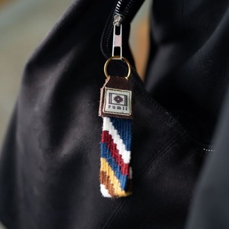 Su Yolu Desenli El Dokuması Kilim Anahtarlık