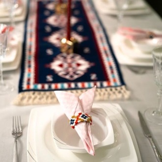El Dokuması Kilim Peçete Halkası – 2’li Set