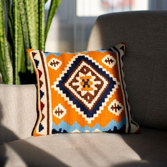 Hasat Derleme El Dokuması Kilim Yastık Kılıfı