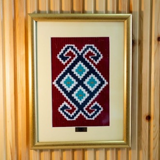Akrep Motifli El Dokuması Kilim Tablo