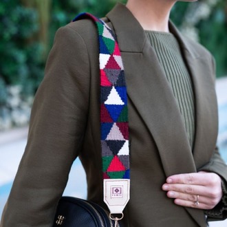 Geometrik Derleme Desen El Dokuması Kilim Askı
