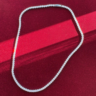 3mm Rhodium Su Yolu Kolye