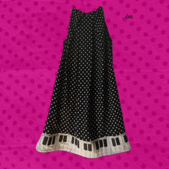 Piano Puantiye Elbise