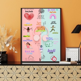 Kadının Gücü - Motivasyon Poster Dijital Duvar Kağıdı