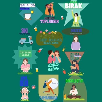 Kadın Hali - Motivasyon Poster Dijital Duvar Kağıdı