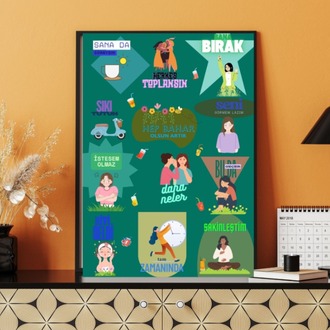 Kadın Hali - Motivasyon Poster Dijital Duvar Kağıdı