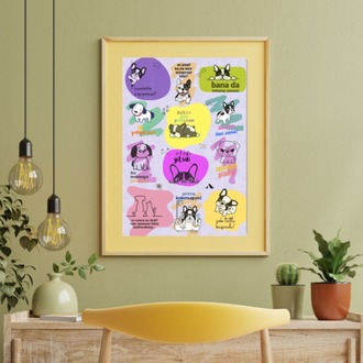 Köpek Dili - Dijital Duvar Posteri