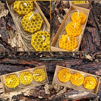 3'lü Arı Tealight Mum