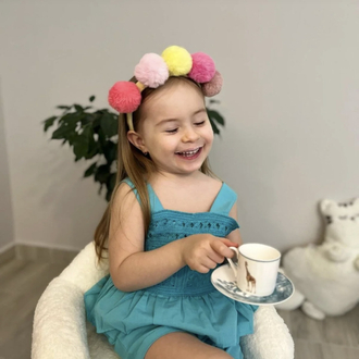 Kız Çocuk Turkuaz Alt Üst Şortlu Takım