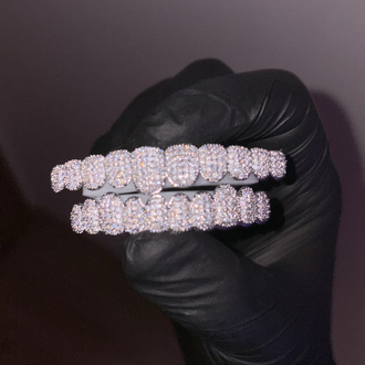 Full diş Iced out grillz GOLD