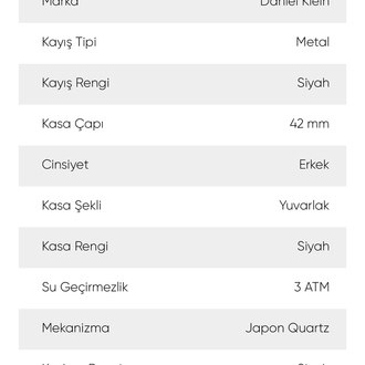 Daniel Klein Erkek Kol Saati